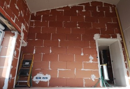 chantier enduit sur brique Nantes ouest 44 - artisan peintre