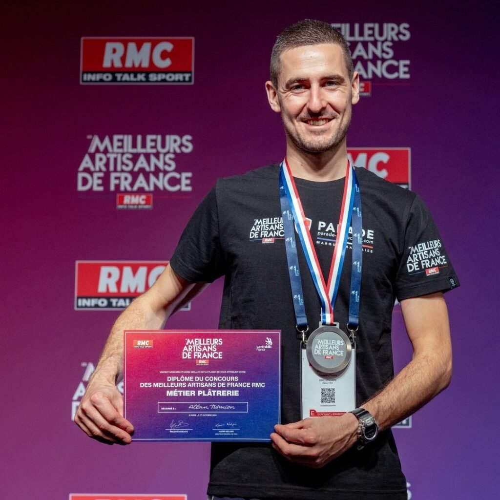 Entreprise de plâtrerie à Nantes - Concours meilleur artisan de France médaille argent